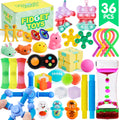 36 Pack Fidget Toys Adults Party Favors, Autism Sensory Toys for Kids with ADHD Treasure Box Toys Classroom Prizes Stress Relief Gifts Pinata Stuffers Goodie Bag Fillers