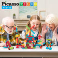 Picassotiles Magnetic Tiles for Kids – 116PCS Hedgehog Playset STEM Building Blocks Educational Toy