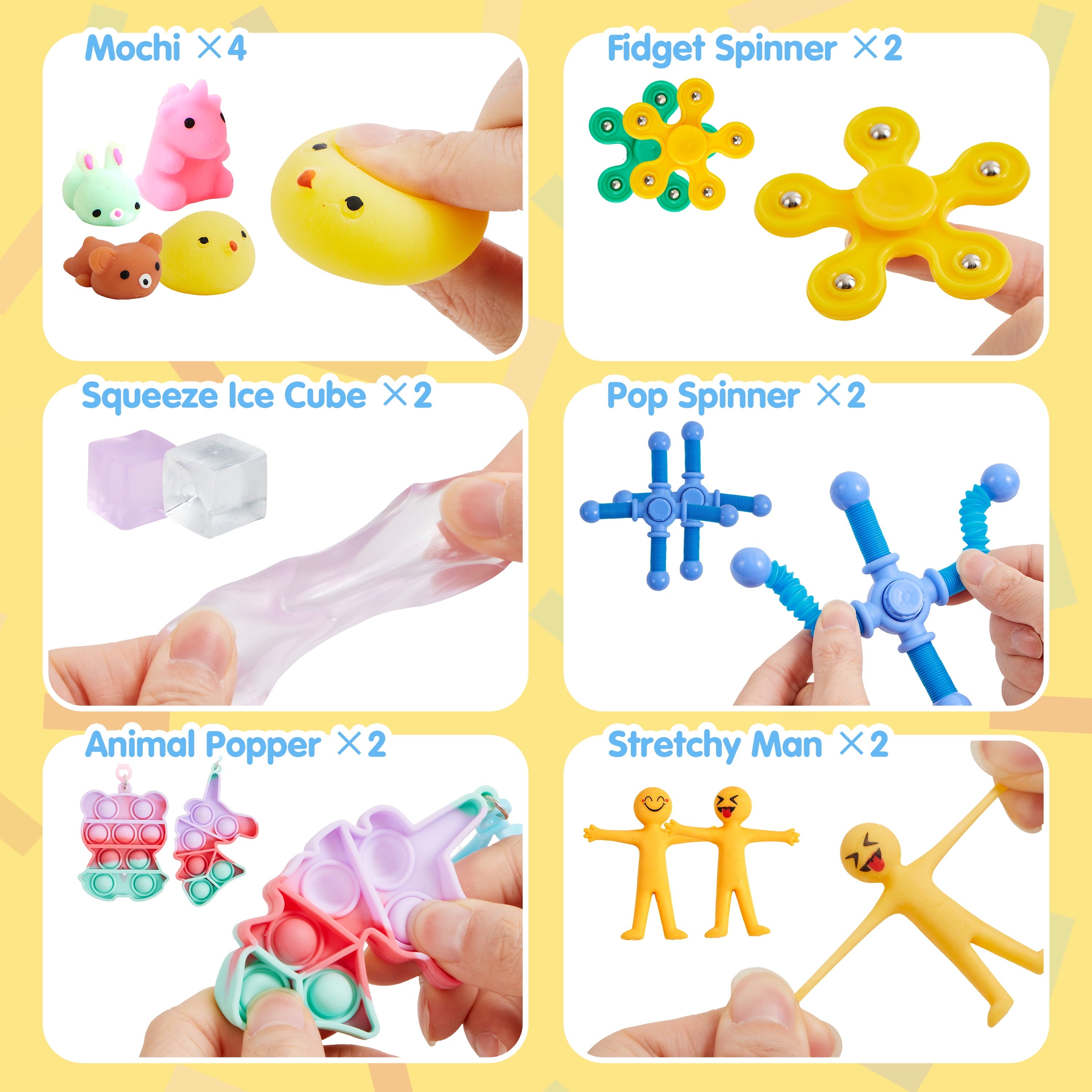 36 Pack Fidget Toys Adults Party Favors, Autism Sensory Toys for Kids with ADHD Treasure Box Toys Classroom Prizes Stress Relief Gifts Pinata Stuffers Goodie Bag Fillers