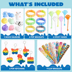 60 Pcs Party Favors, Popular Fidget Toys Birthday Goodie Bags Fillers for Kids Pinata Stuffers