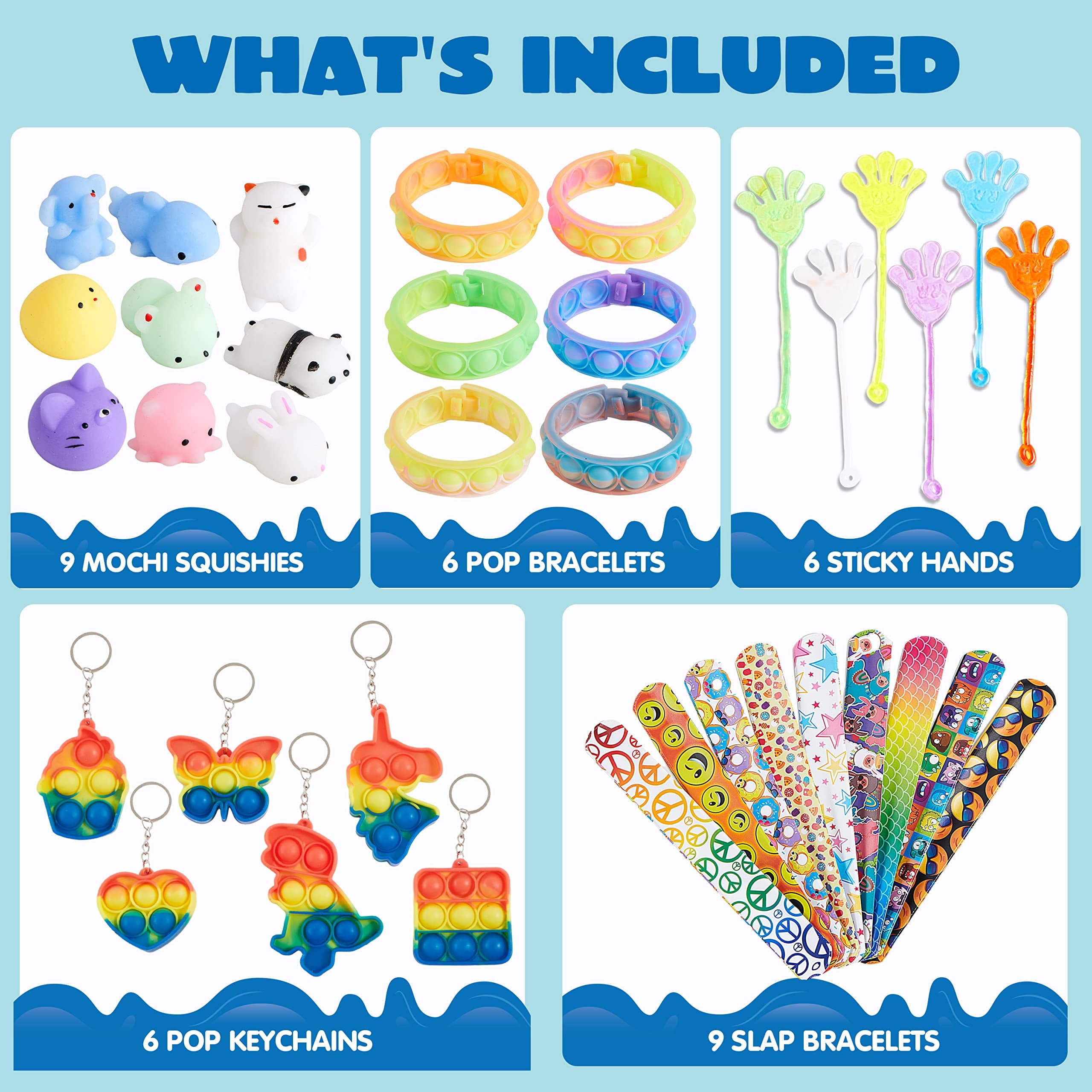 60 Pcs Party Favors, Popular Fidget Toys Birthday Goodie Bags Fillers for Kids Pinata Stuffers